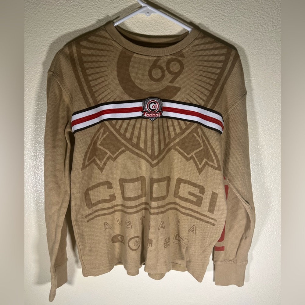 Coogi Australia Men's Brown and Black Crewneck Sweater- Size M